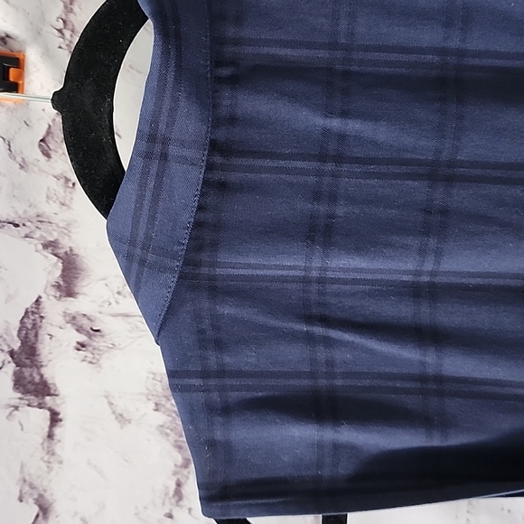 Anthropologie Jumpsuit Brielle Plaid Collar Button Sleeveless Blue - Size M NWT - Picture 9 of 12